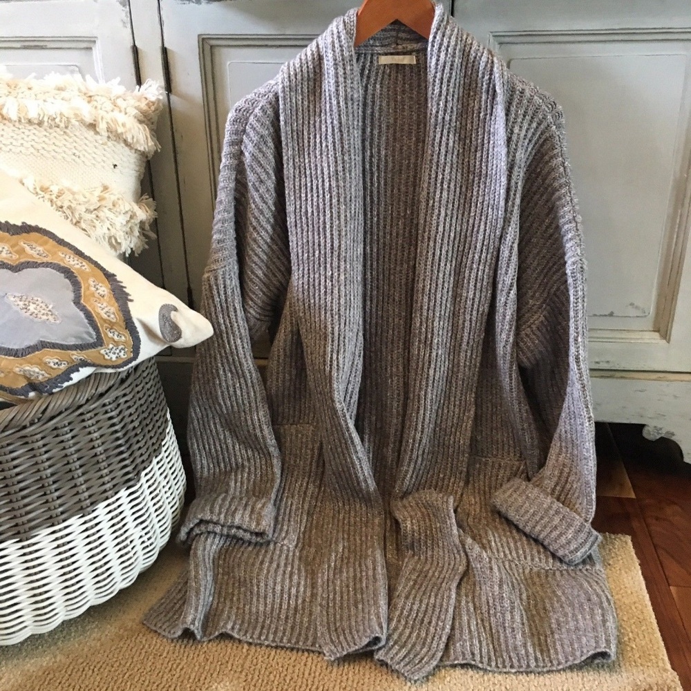 LAST ONE! Pocketed Long Cardigan Sweater Size XL - Picture 4 of 7